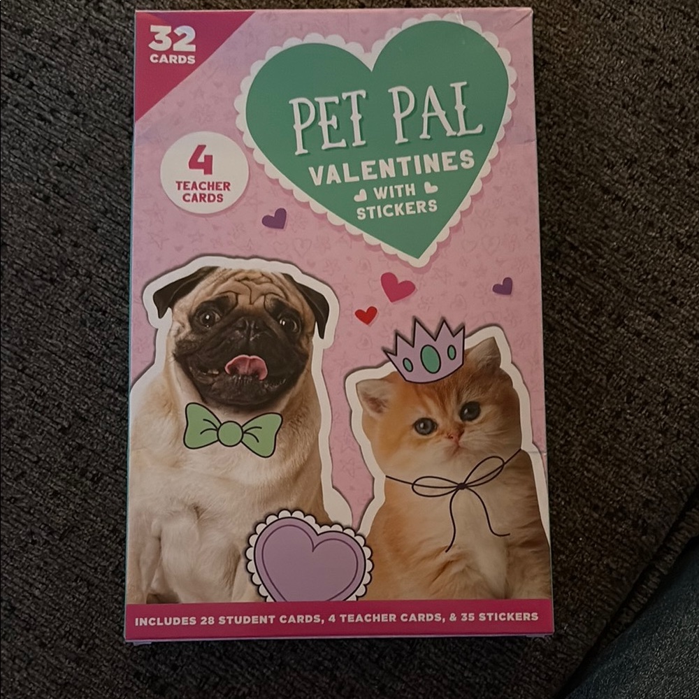 Pet Pal Valentine’s Day cards with Stickers new
